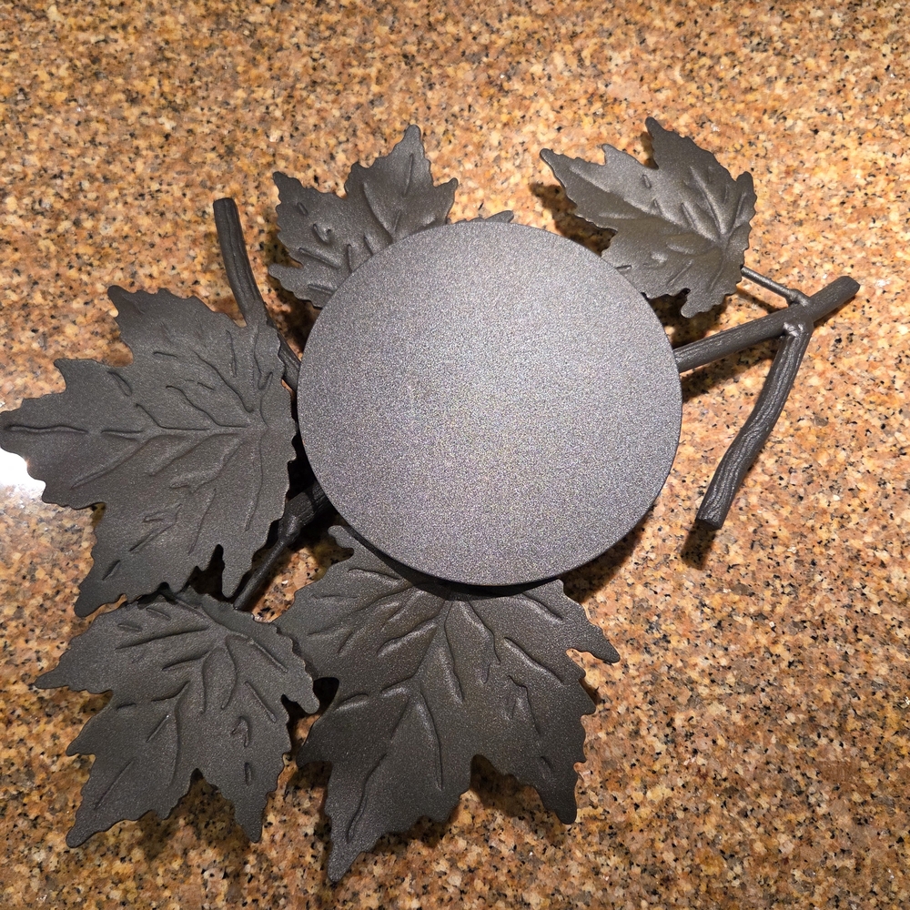 Longaberger Black Leaf Design Candle Holder